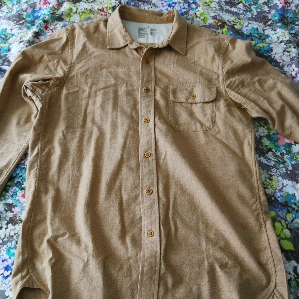 Muji Casual Button Down Shirt in Tan